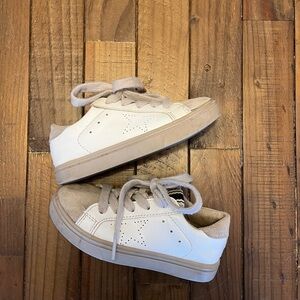 ShuShop star sneakers White and Tan suede toddler size 8